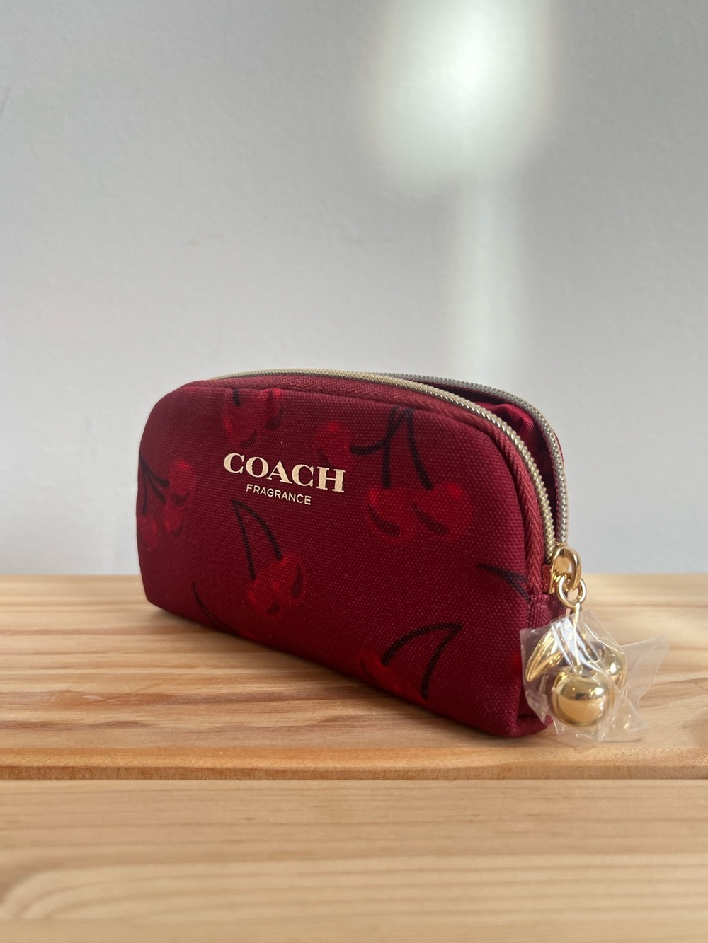 Coach Cherry Print Mini Cosmetic Pouch - Picture 2 of 3